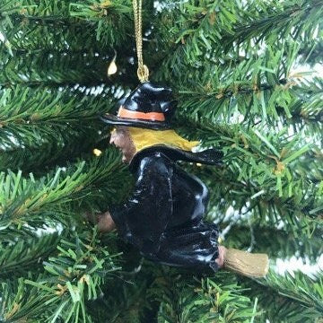 Witch on Broom Ornament