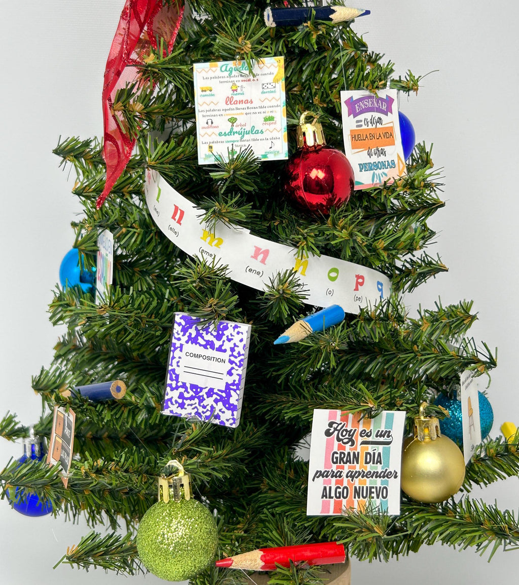 Spanish Language Teacher Themed 18" Tree / Arbolito de 18" para Maestra de Espanol