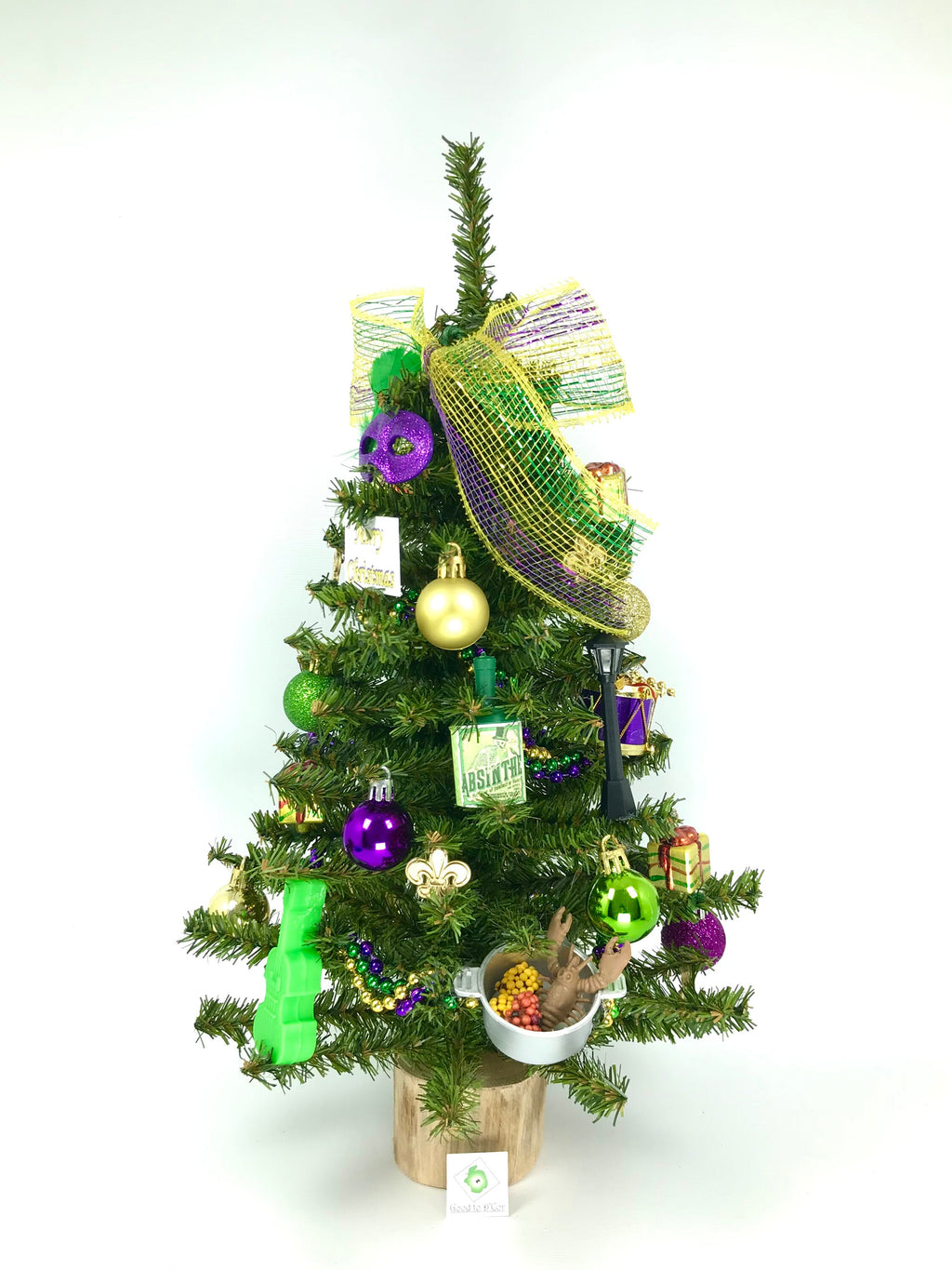 New Orleans / Mardi Gras Themed 18" Christmas Tree