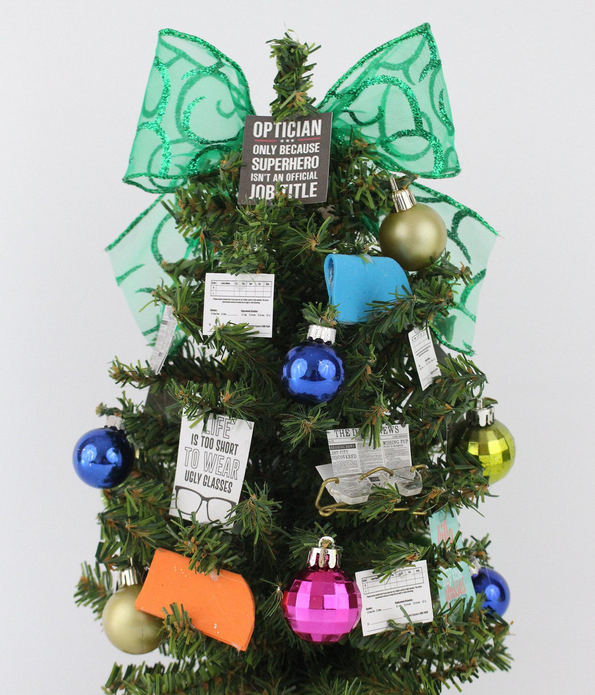 Optical / Optician Themed 18" Christmas Tree