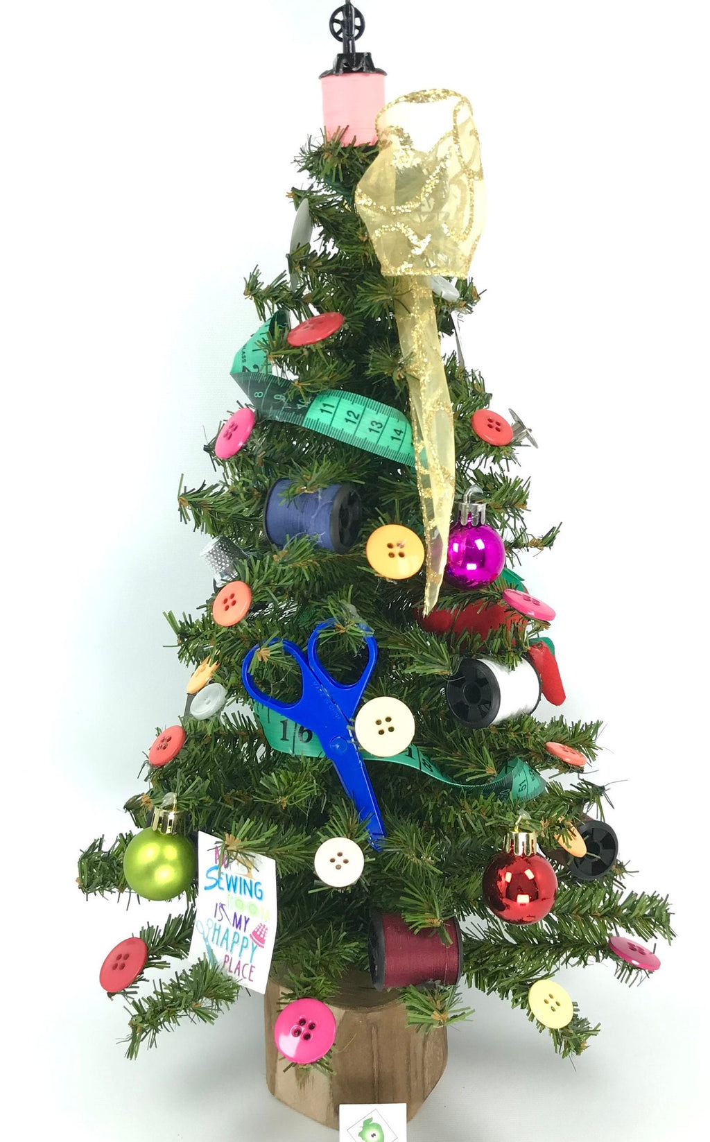 Sewing / Seamstress Themed 18" Christmas Tree
