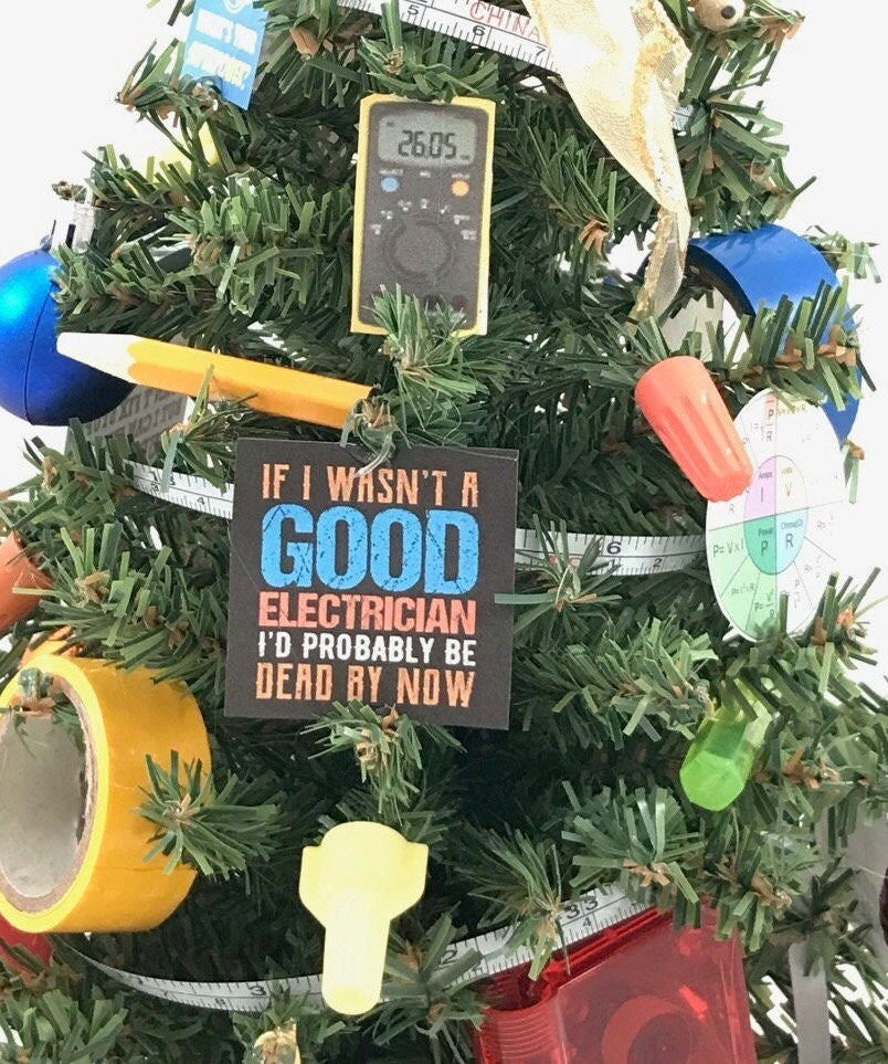 Electrical / Electrician Themed 18" Christmas Tree