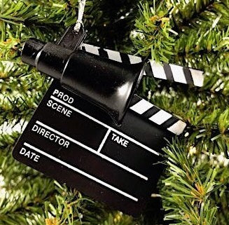 Hollywood Movie Set Film Director Clapboard and Megaphone Ornament