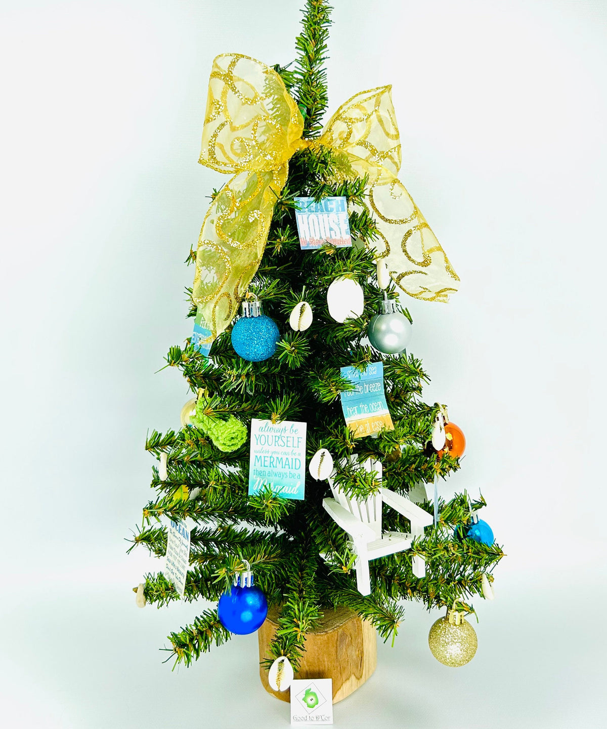 Beach / Beach House Themed 18" Christmas Tree
