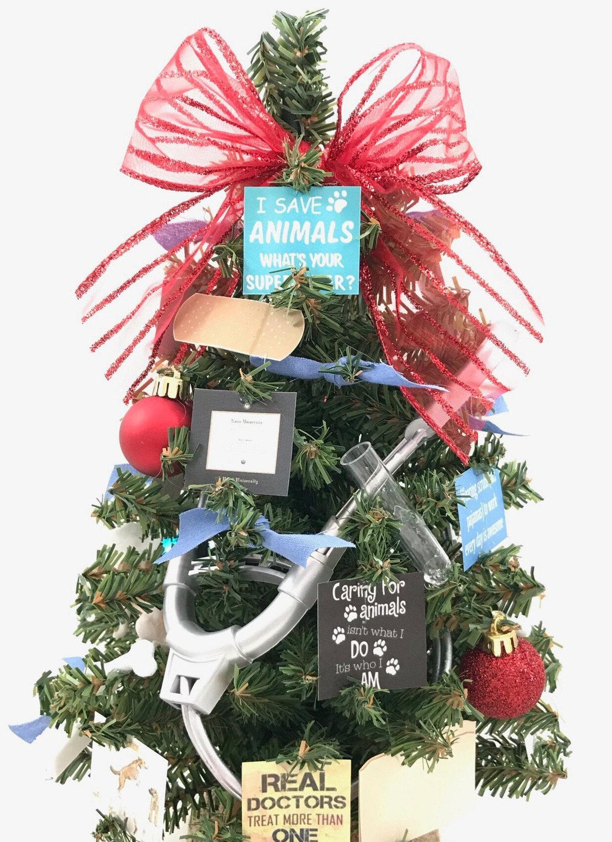 Veterinarian Themed 18" Christmas Tree