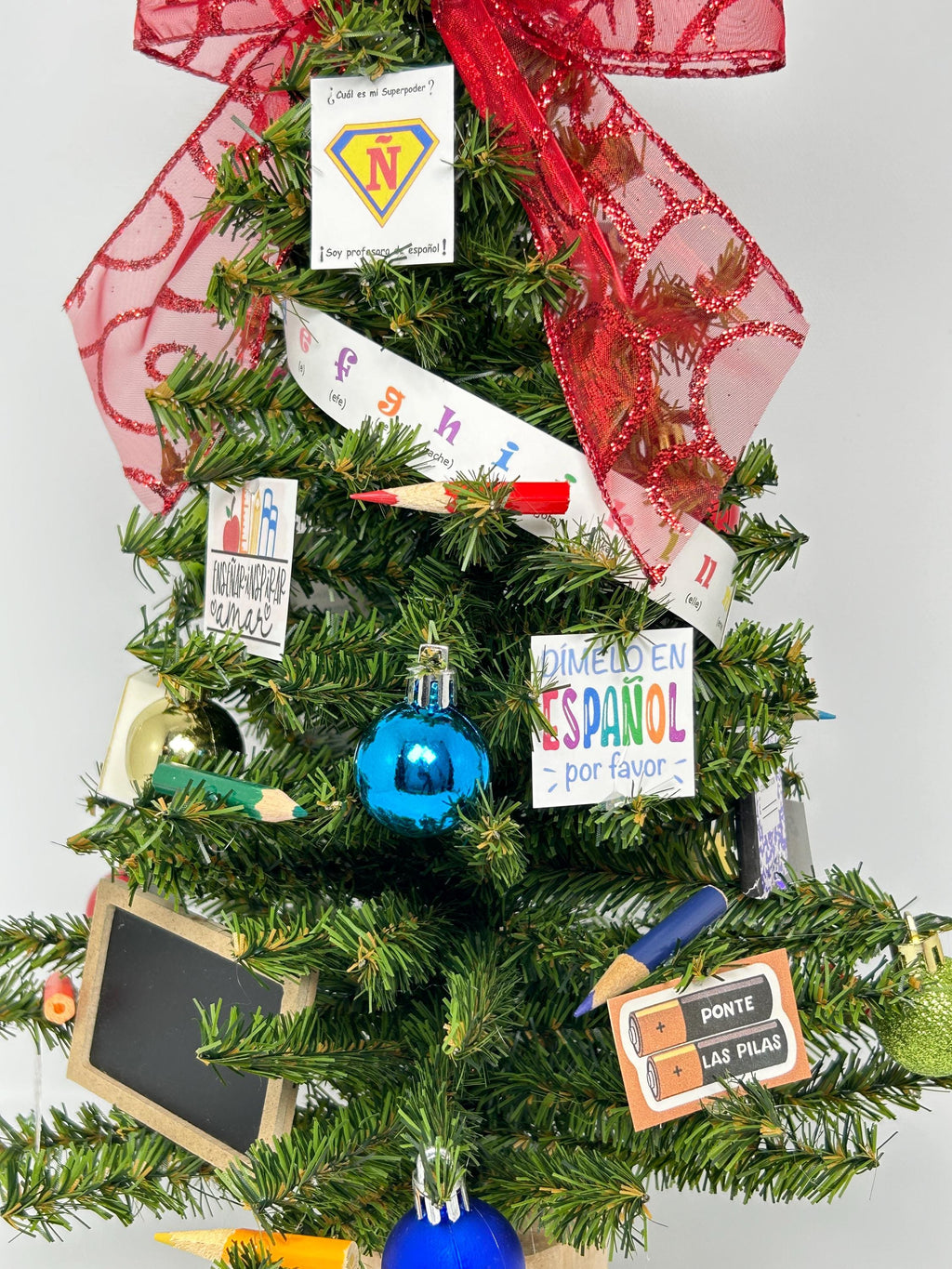 Spanish Language Teacher Themed 18" Tree / Arbolito de 18" para Maestra de Espanol