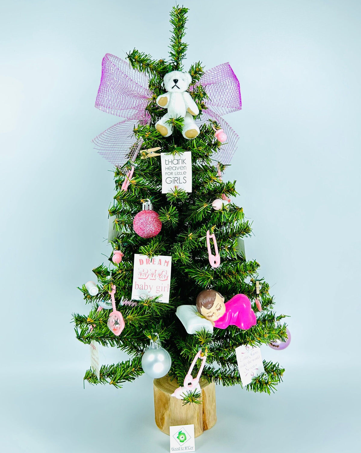 Baby Girl Themed 18" Christmas Tree