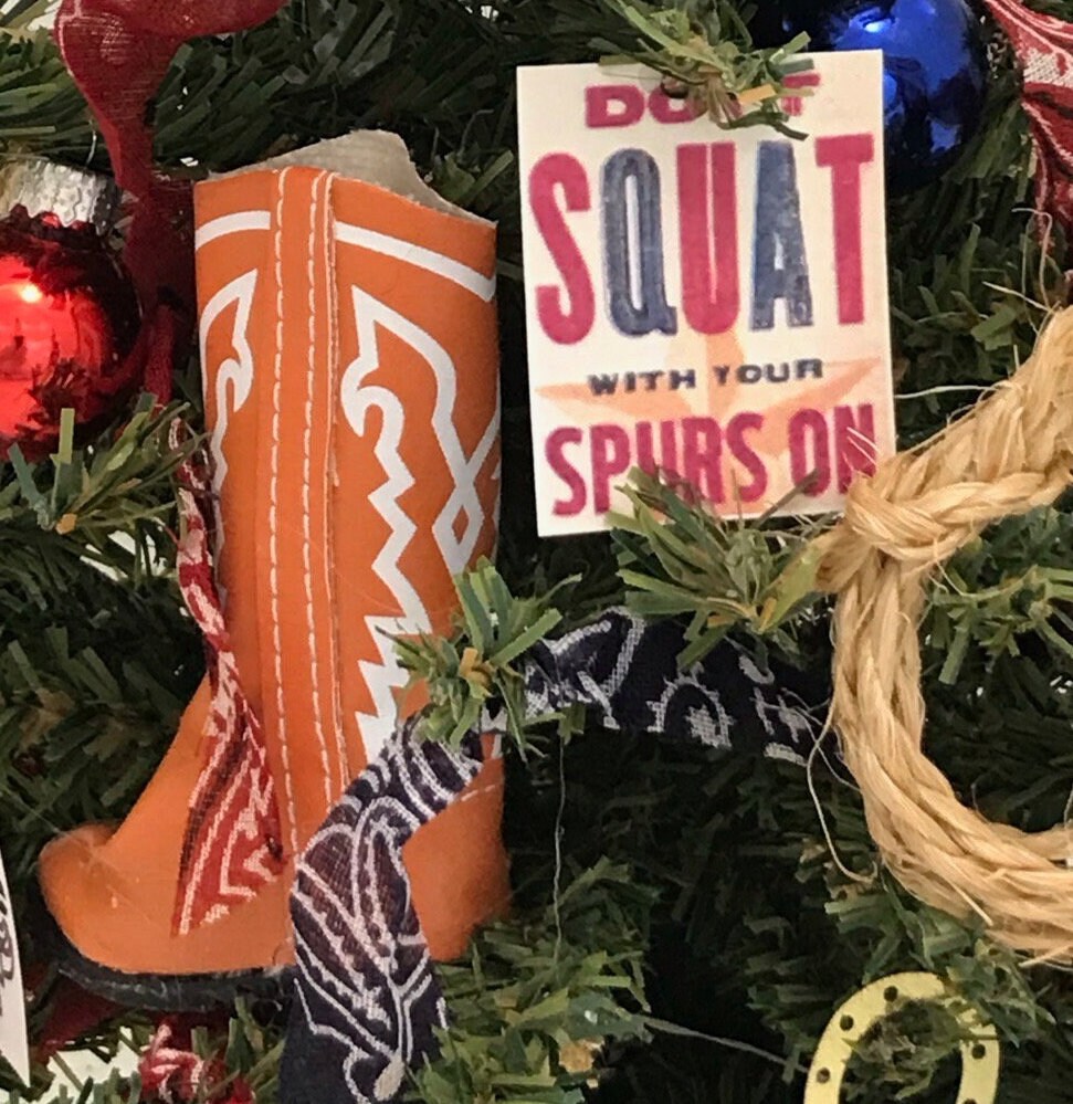Western / Ranch / Cowboy / Cowgirl Themed 18" Christmas Tree