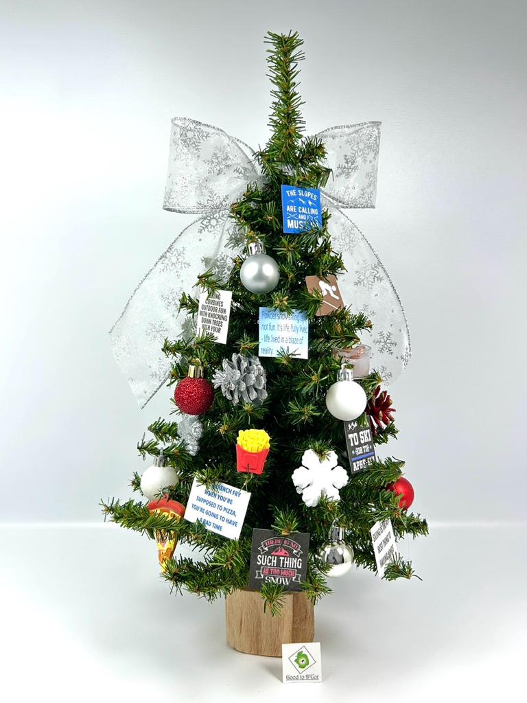 Ski Themed / Skiing / Ski Lodge 18" Christmas Tree