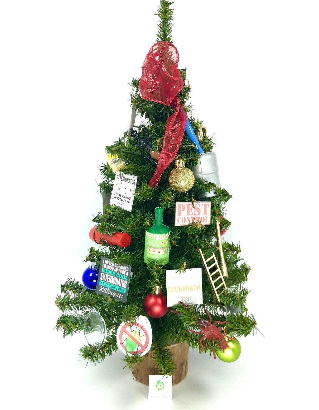 Pest Control / Exterminator Themed 18" Christmas Tree
