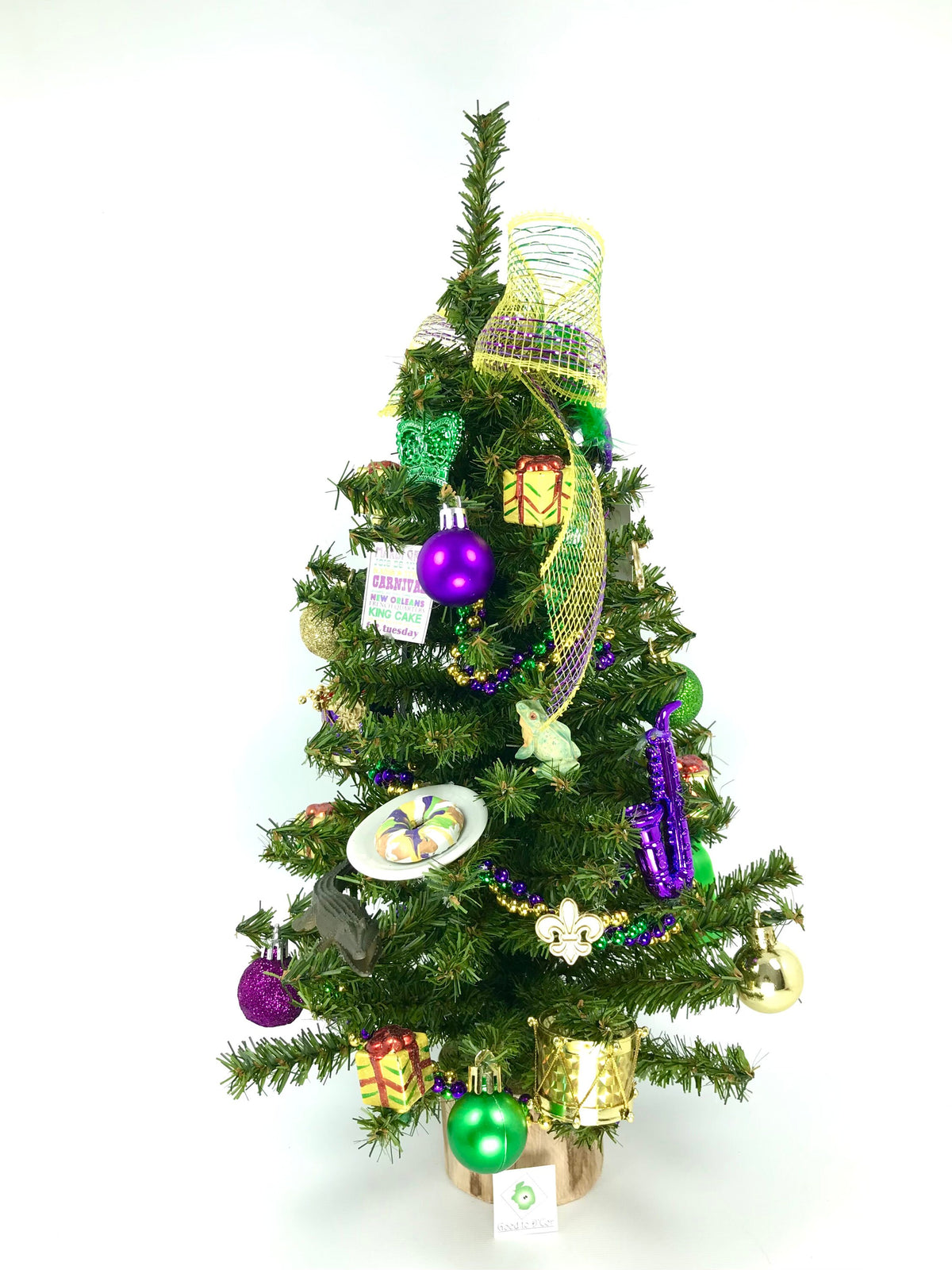 New Orleans / Mardi Gras Themed 18" Christmas Tree