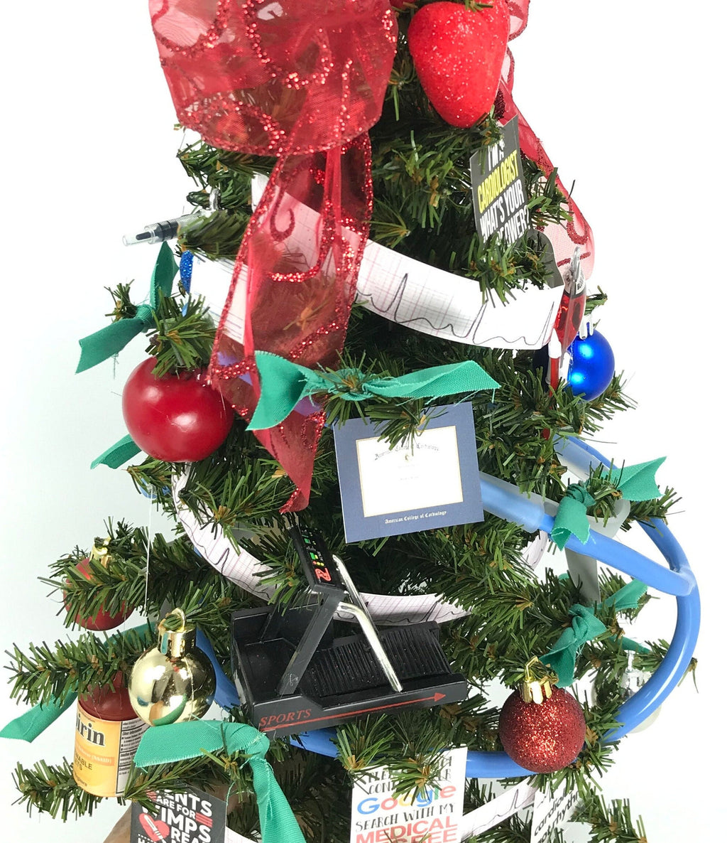Cardiology / Cardiologist Themed 18" Christmas Tree