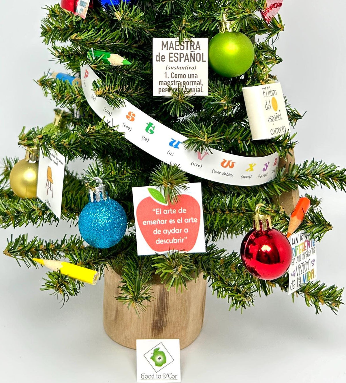 Spanish Language Teacher Themed 18" Tree / Arbolito de 18" para Maestra de Espanol