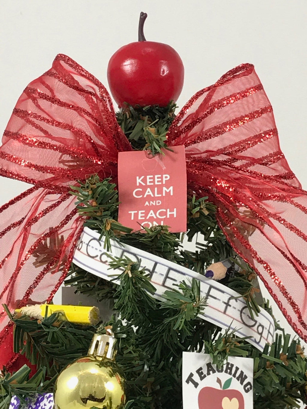 School Teacher Themed 18" Christmas Tree