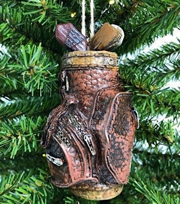 Golf Bag with Golf Clubs Ornament