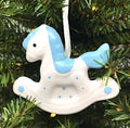 Baby Rocking Horse Ceramic Ornament