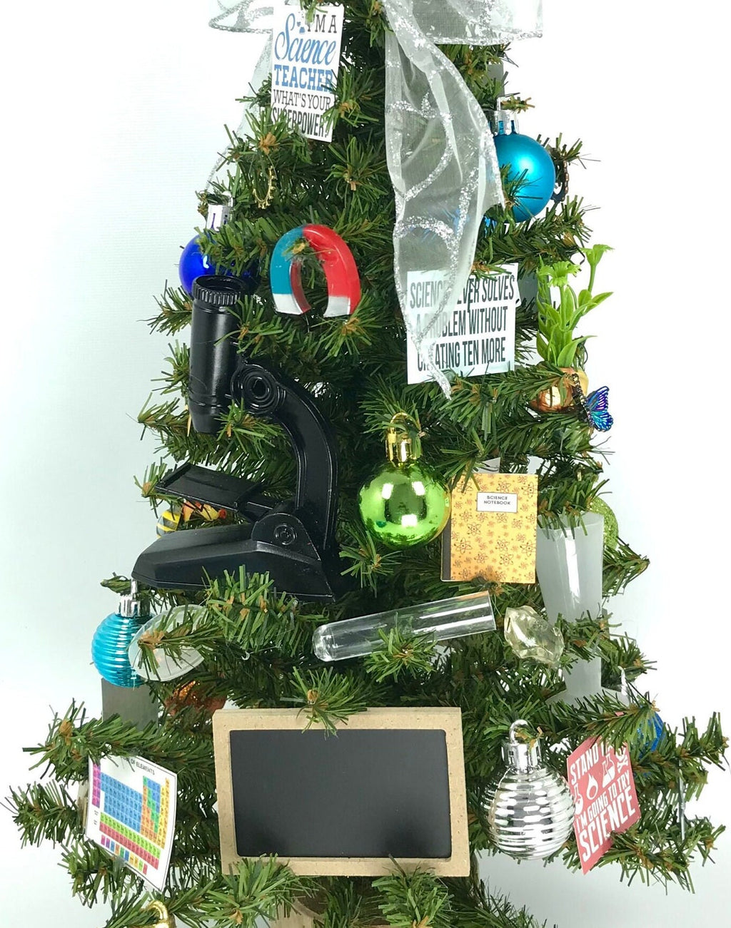 School Science Teacher Themed 18" Christmas Tree