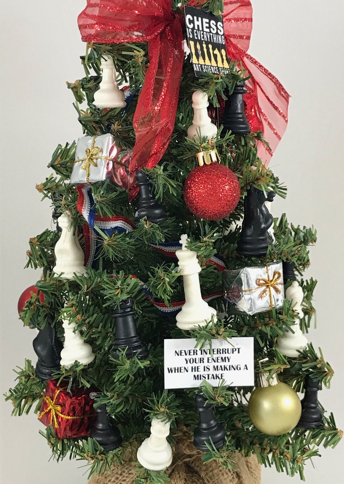 Chess Themed 15" Christmas Tree