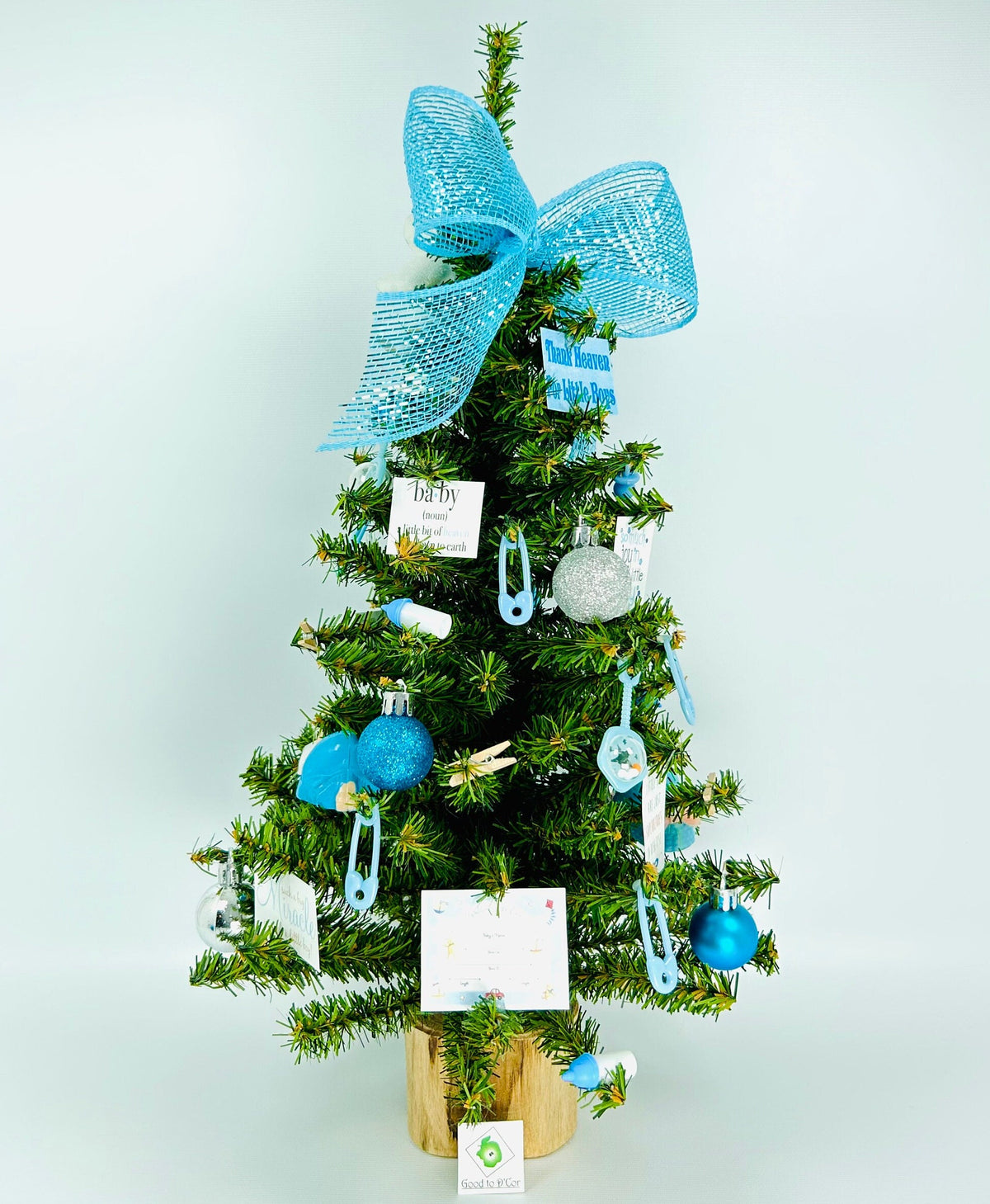 Baby Boy Themed 18" Christmas Tree