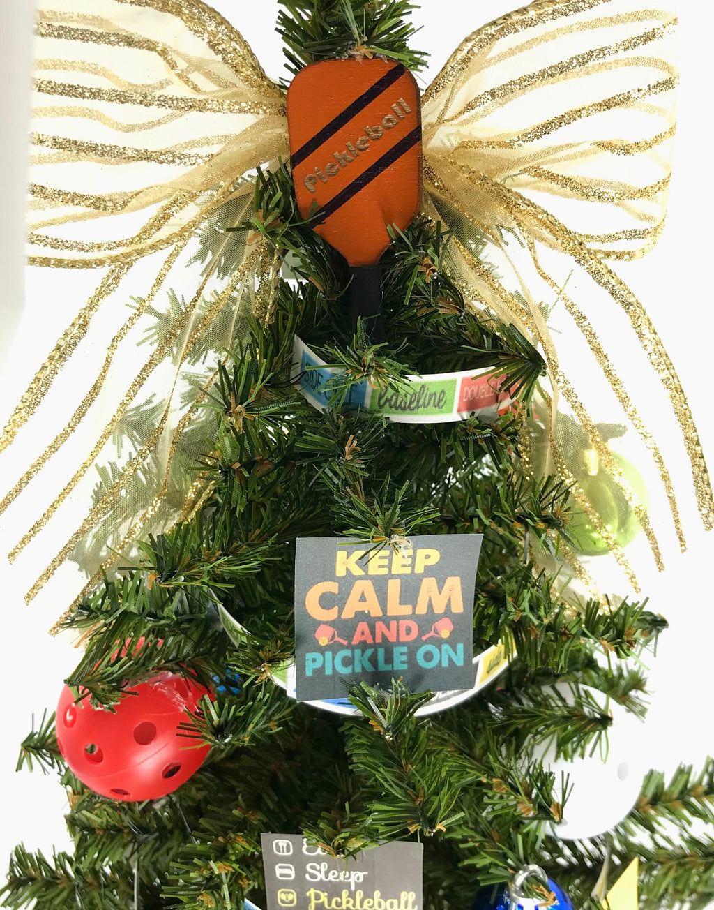 Pickleball Themed 18" Christmas Tree
