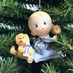 Babies with Bears and Puppies Ornaments