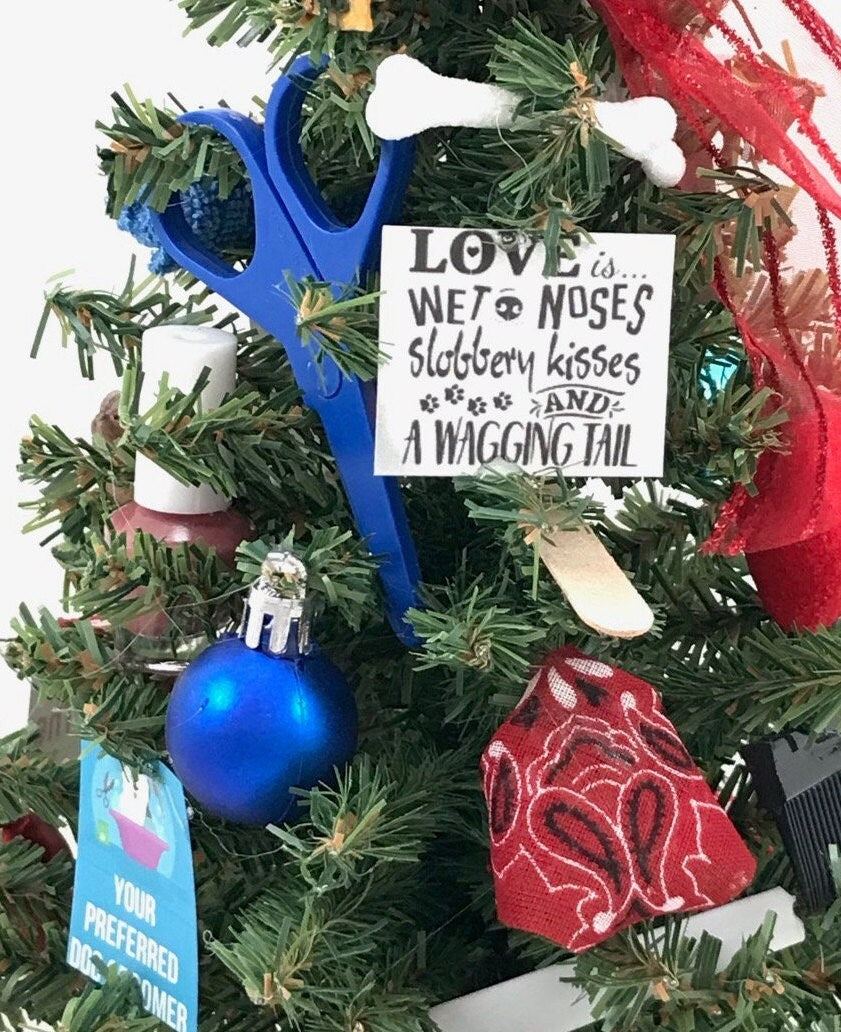 Dog Groomer Themed 18" Christmas Tree