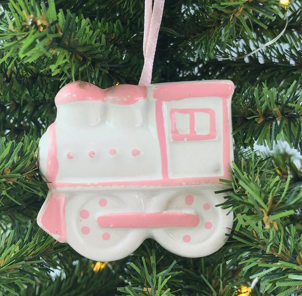 Baby Choo Choo Train Ceramic Ornament