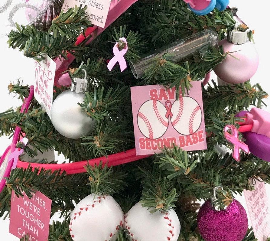 Breast Cancer / Pink Ribbon Themed 18" Christmas Tree