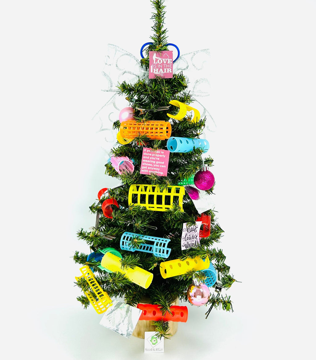 Hair Salon / Hair Stylist / Hairdresser Themed 18" Christmas Tree