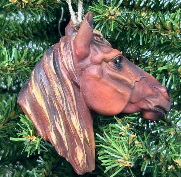 Brown Horse Face Ornament