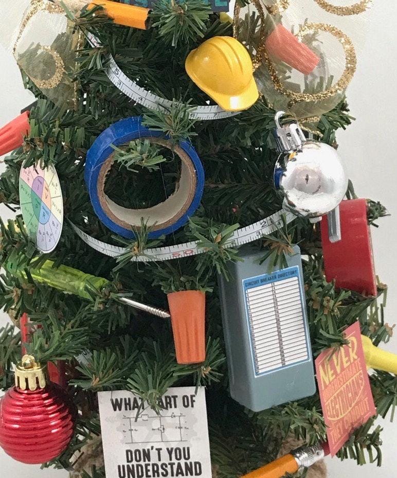 Electrical / Electrician Themed 18" Christmas Tree