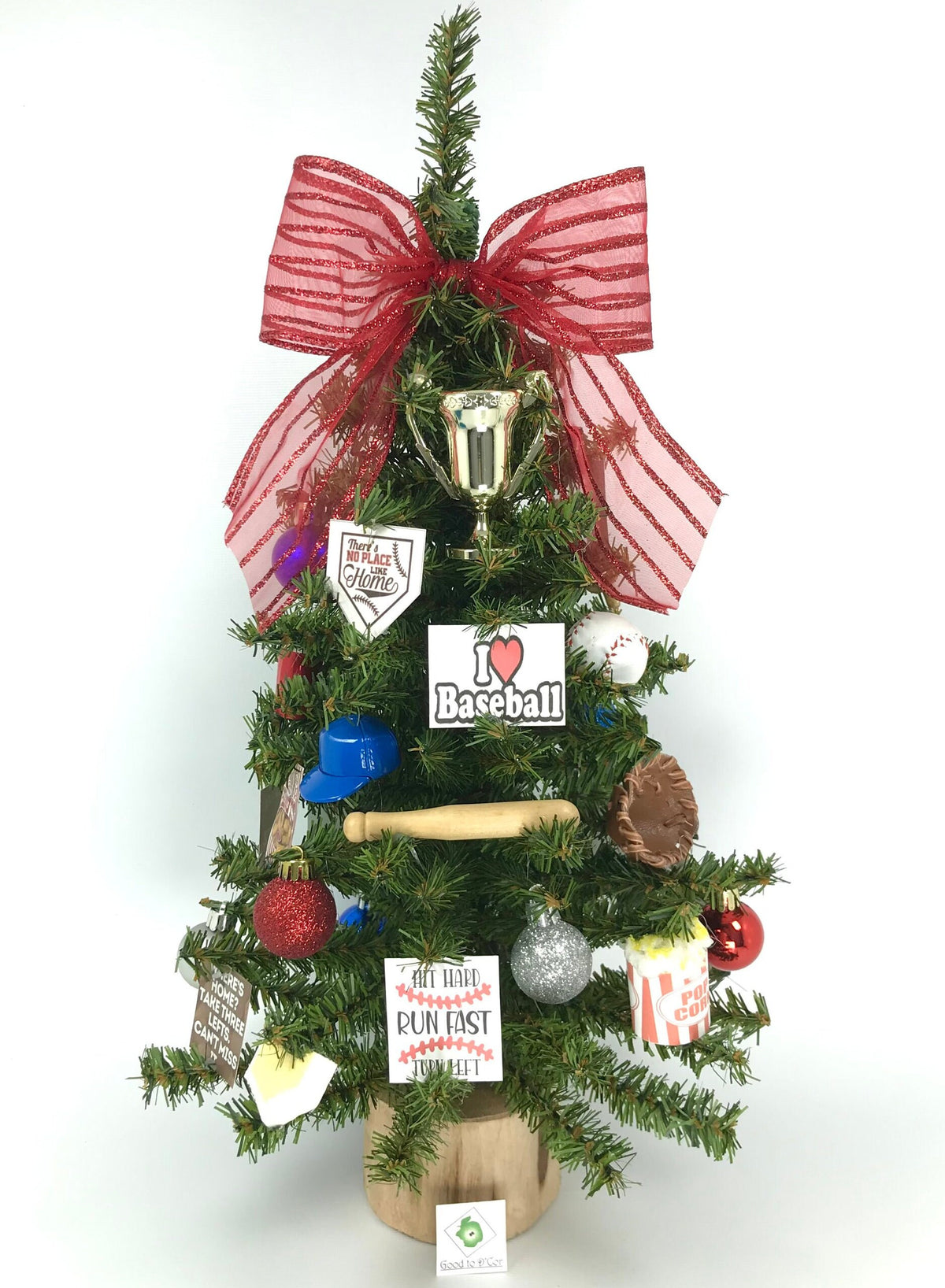 Baseball Themed 18" Christmas Tree