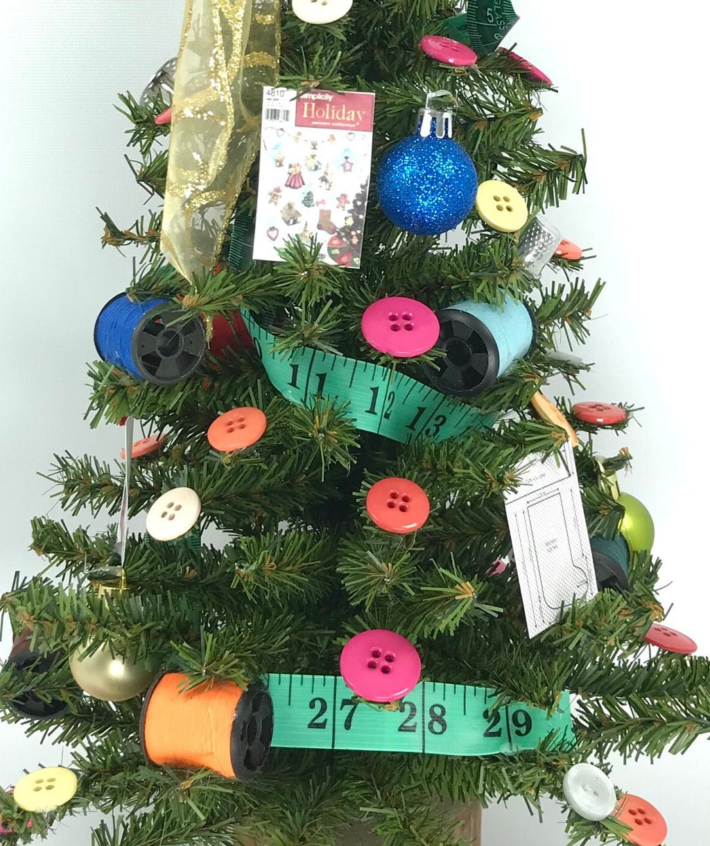 Sewing / Seamstress Themed 18" Christmas Tree