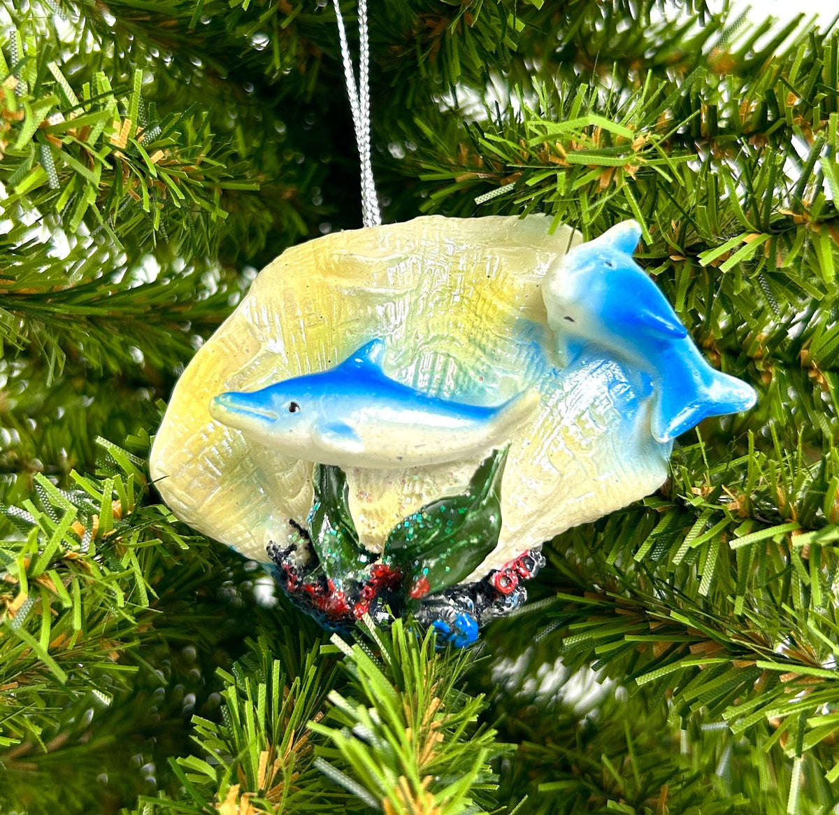 Shell with Dolphins Ornaments (4 Styles)