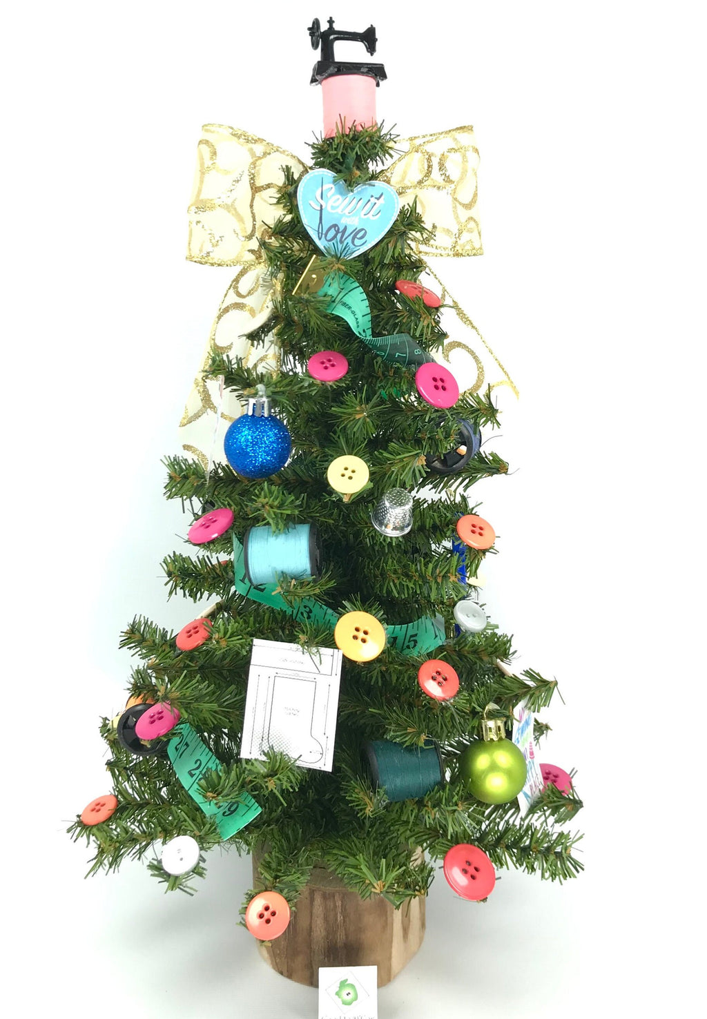 Sewing / Seamstress Themed 18" Christmas Tree