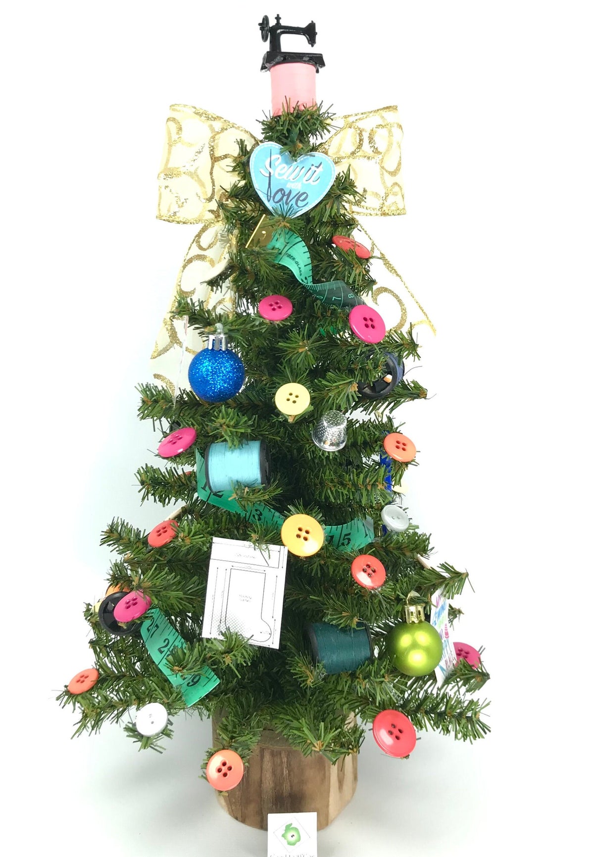 Sewing / Seamstress Themed 18" Christmas Tree