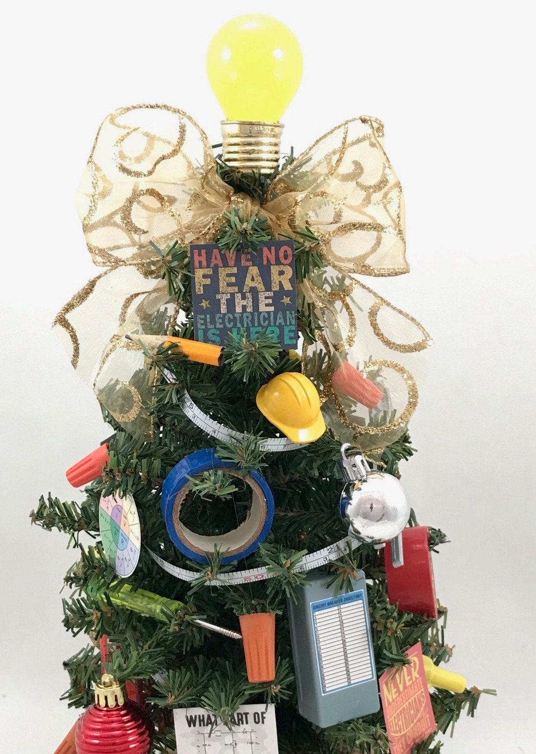 Electrical / Electrician Themed 18" Christmas Tree