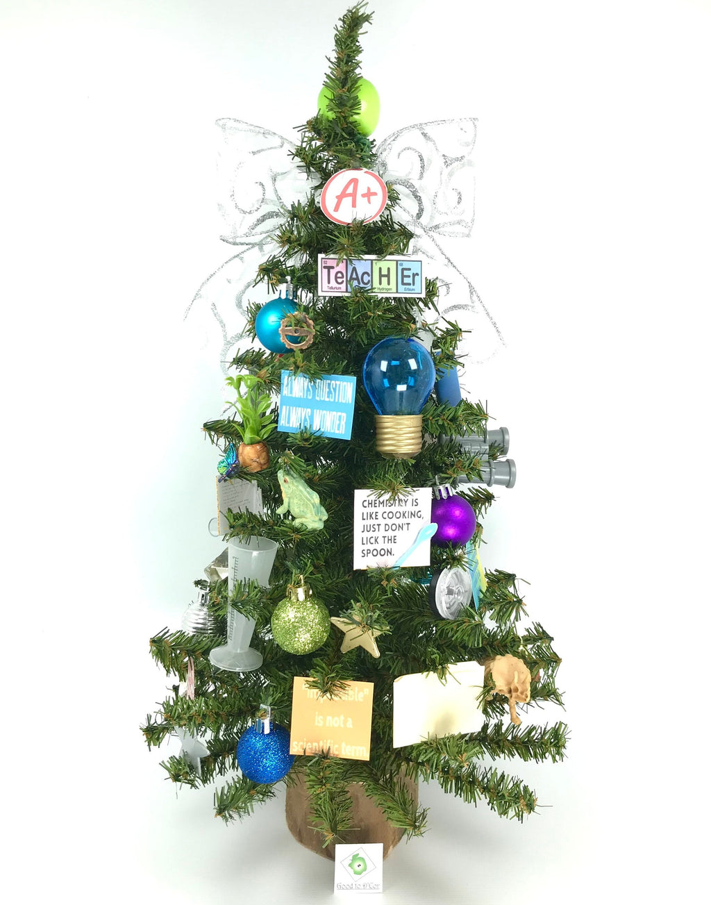 School Science Teacher Themed 18" Christmas Tree