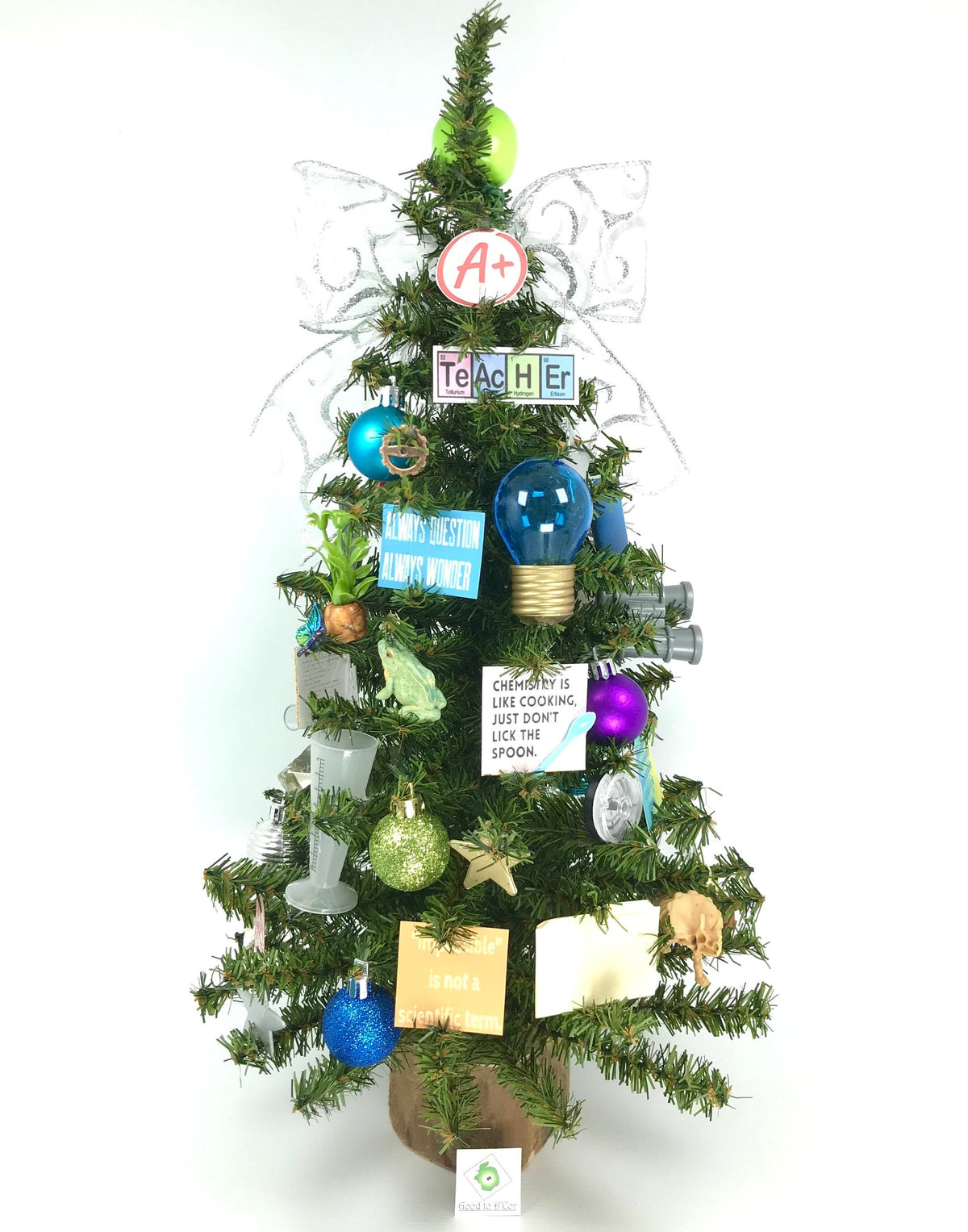 School Science Teacher Themed 18" Christmas Tree