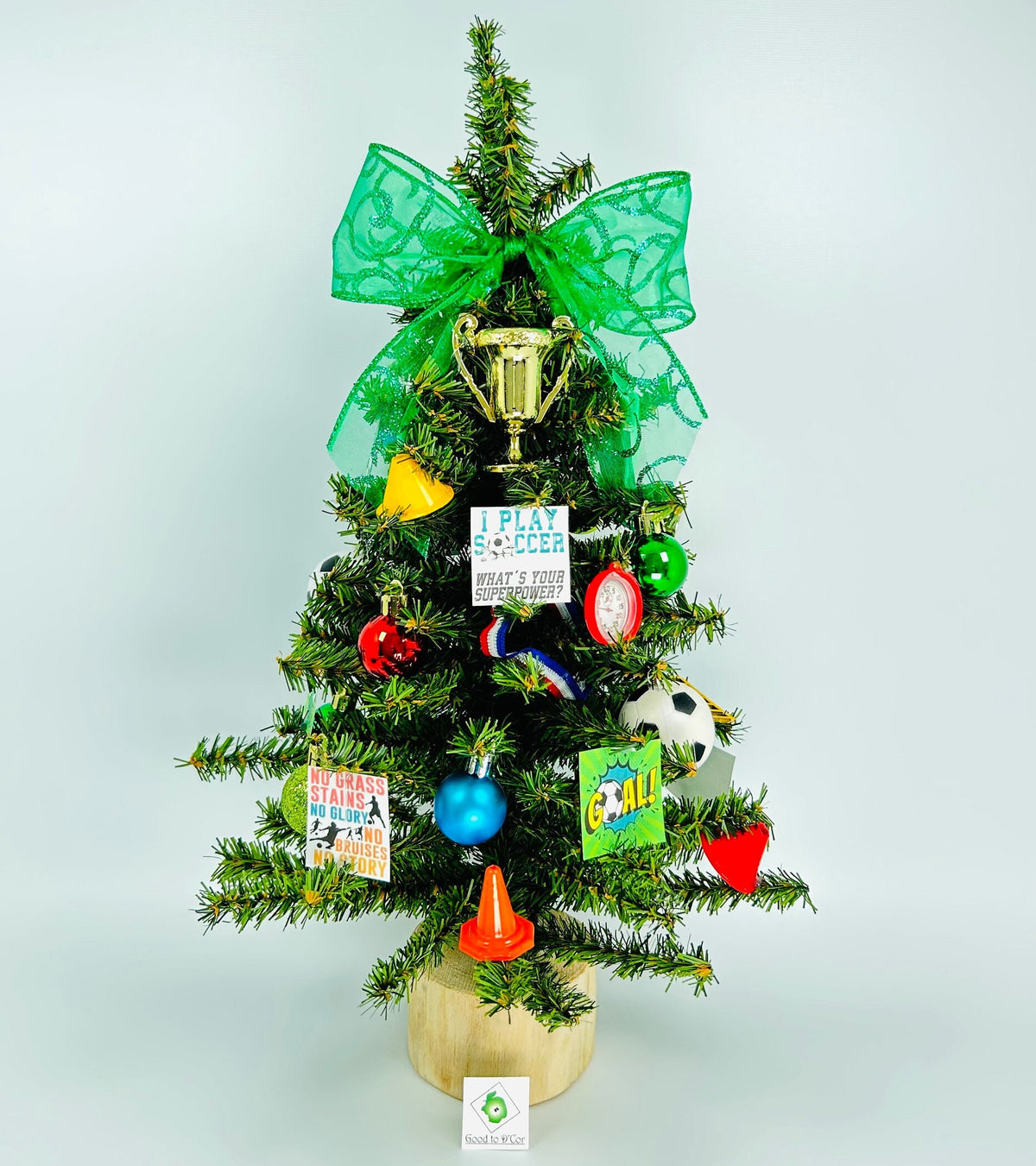 Soccer Themed 18" Christmas Tree