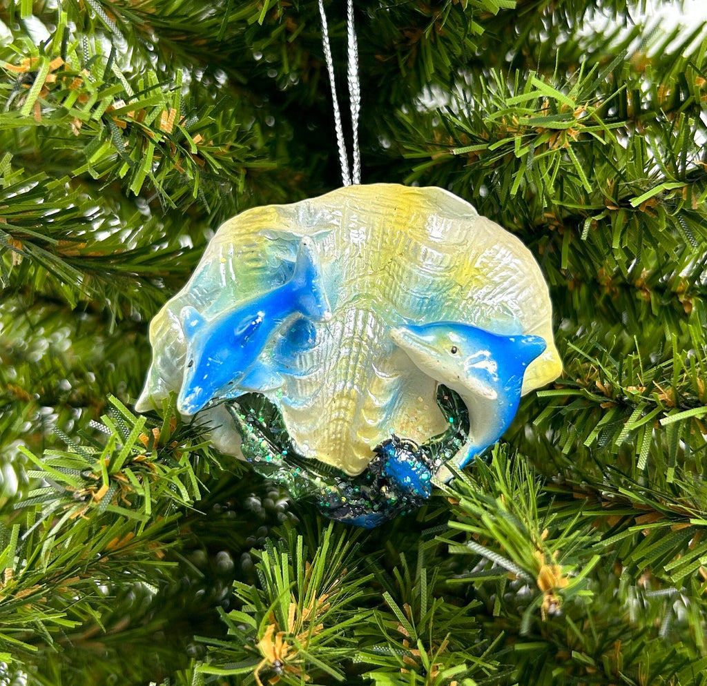 Shell with Dolphins Ornaments (4 Styles)