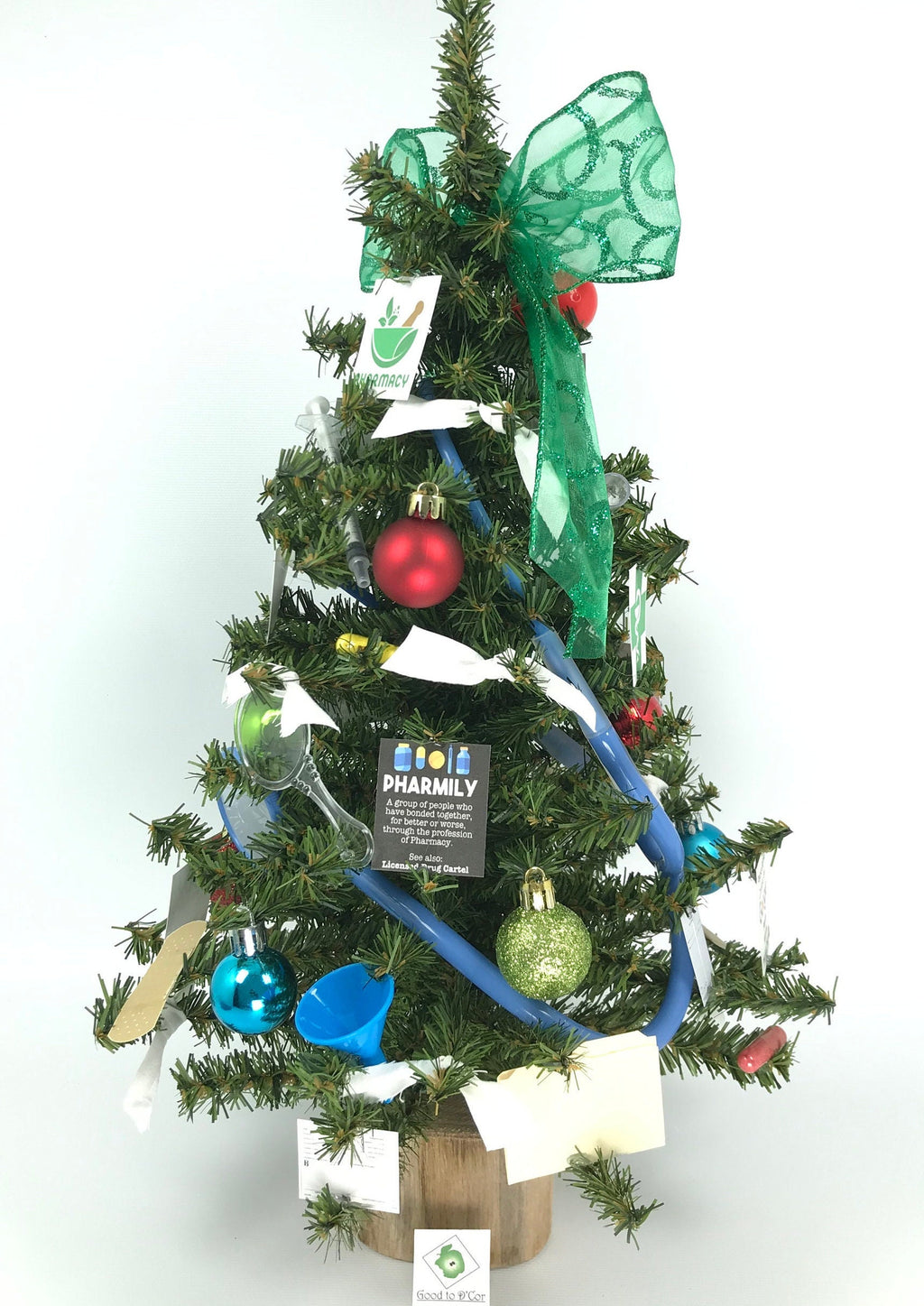 Pharmacist / Pharmacy Themed 18" Christmas Tree