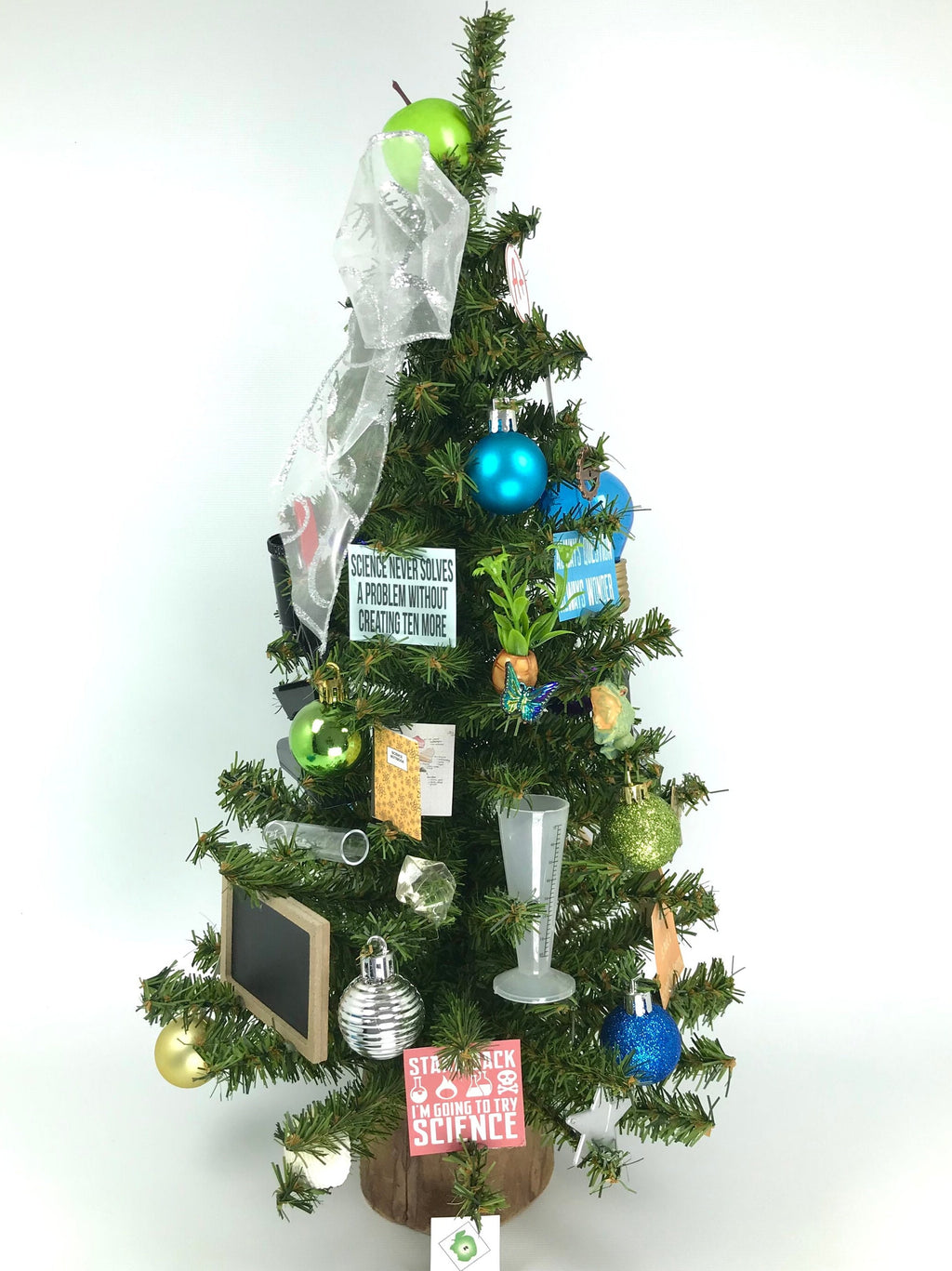 School Science Teacher Themed 18" Christmas Tree