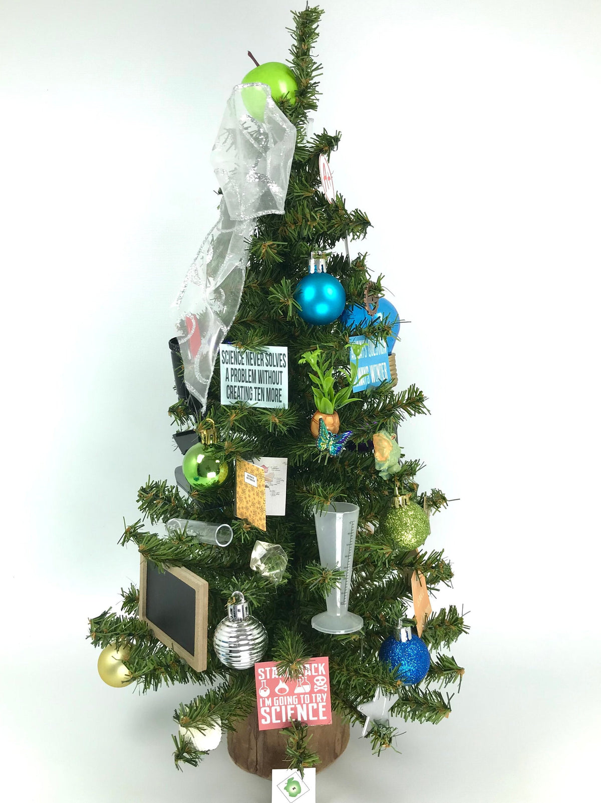 School Science Teacher Themed 18" Christmas Tree