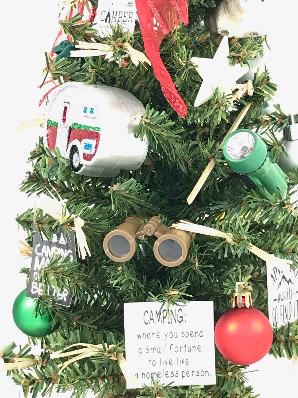 Camping / RV / Travel / Happy Camper Themed 18" Christmas Tree