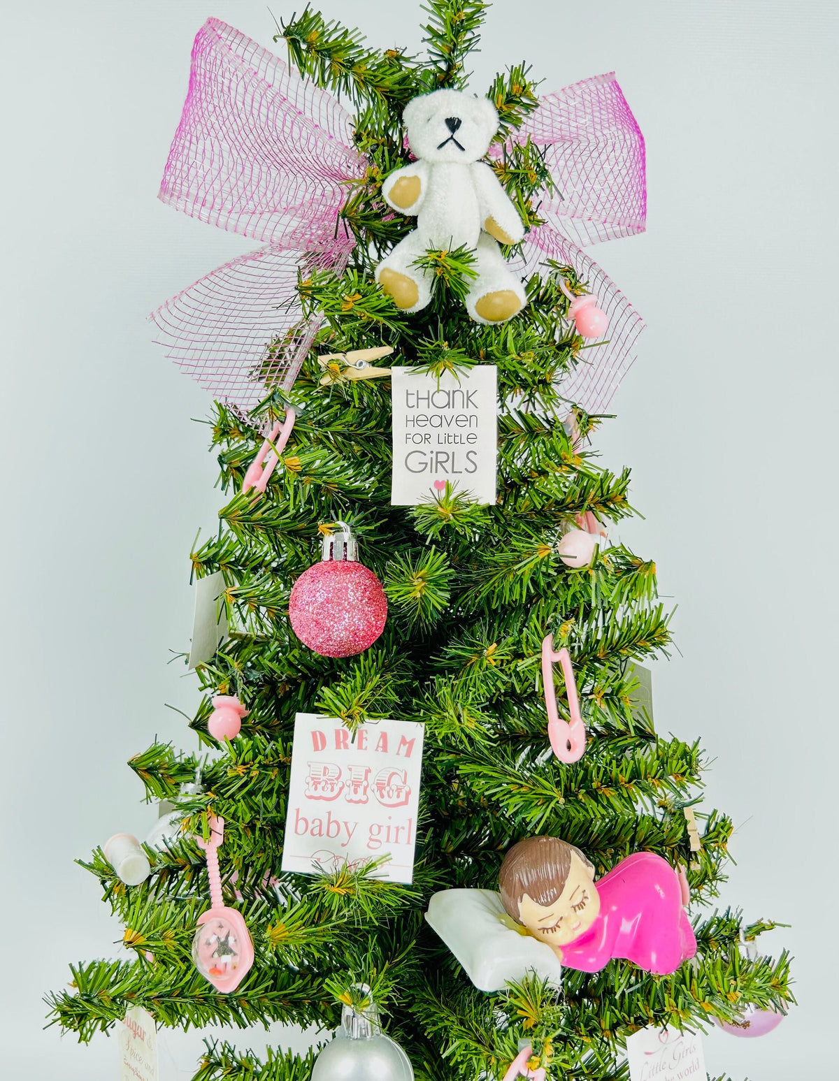 Baby Girl Themed 18" Christmas Tree