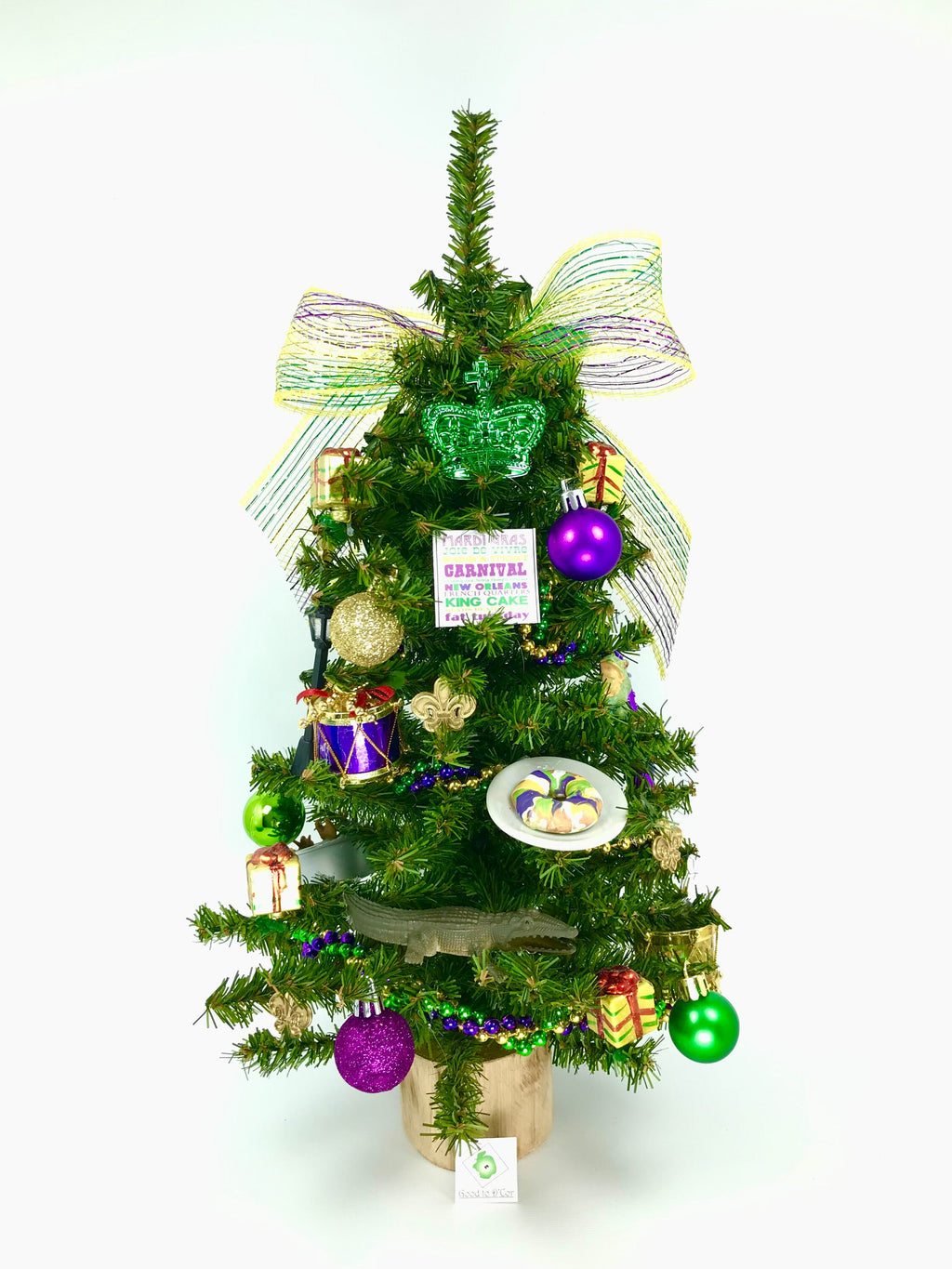 New Orleans / Mardi Gras Themed 18" Christmas Tree
