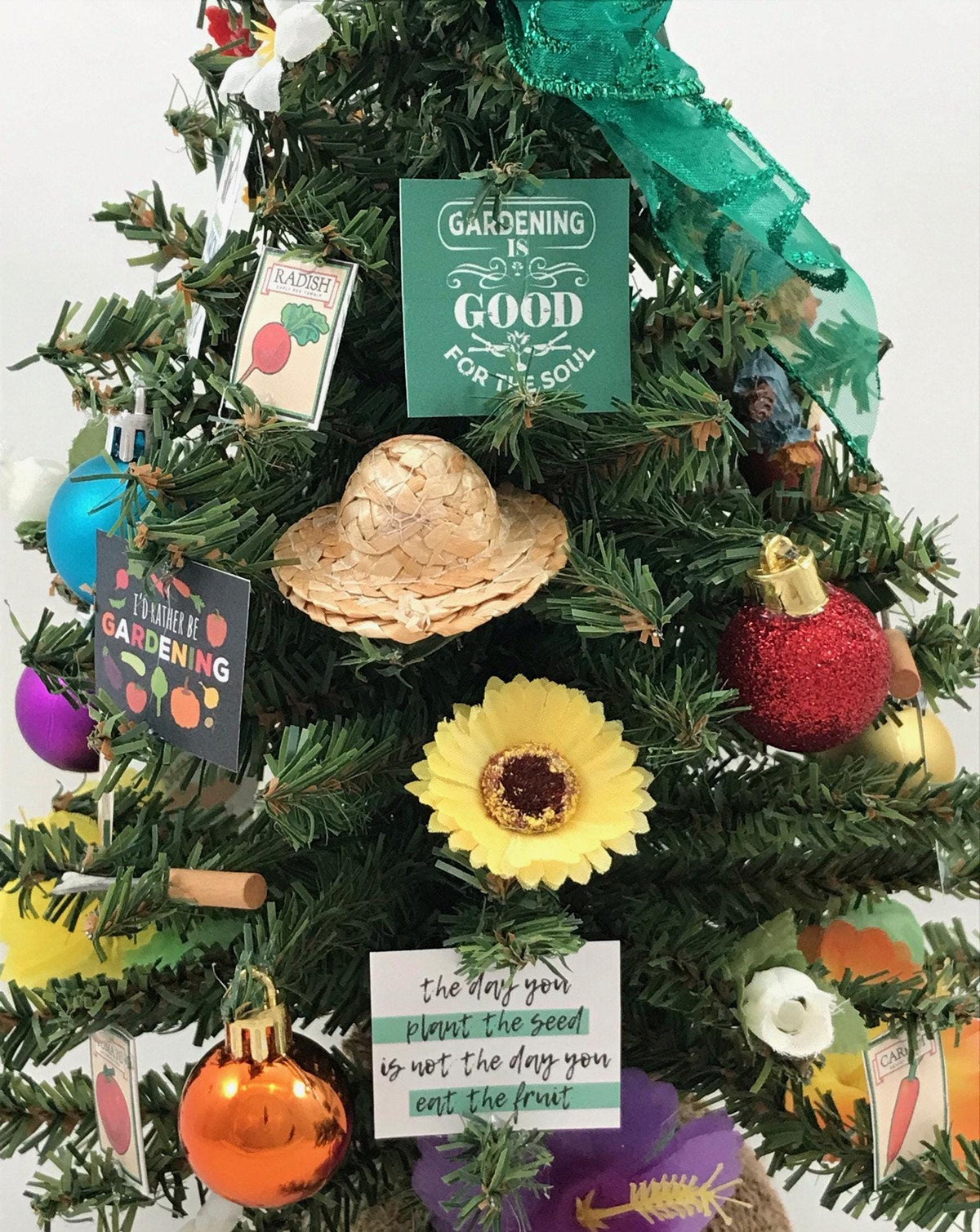 Gardening / Gardener Themed 18" Christmas Tree
