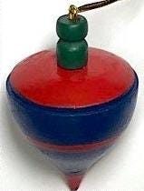 Vintage Wooden Top Ornament