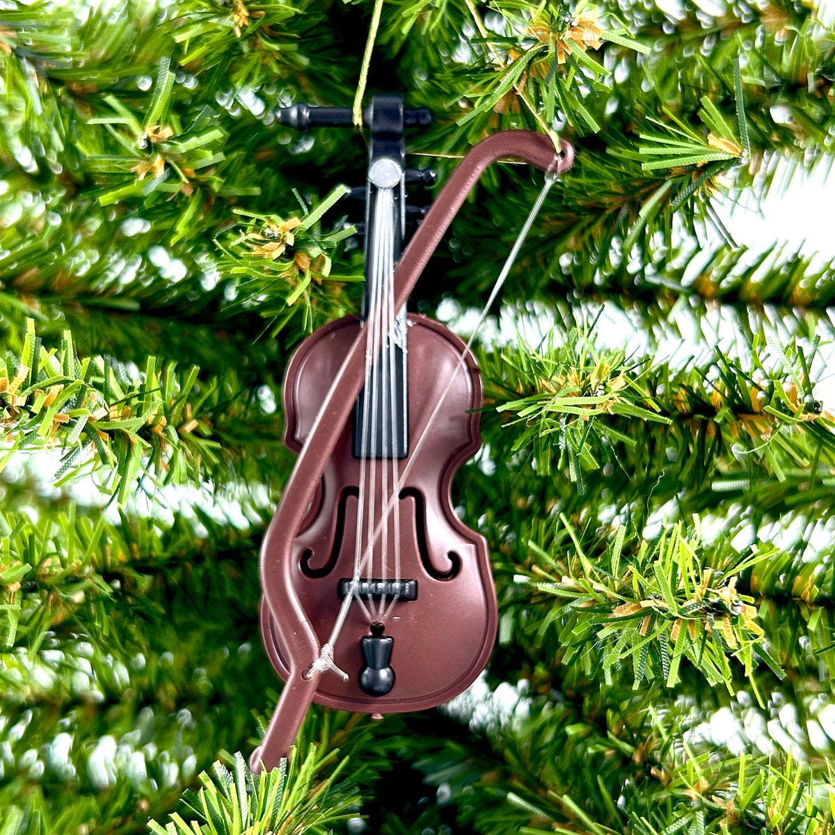 Violin with Bow Ornament